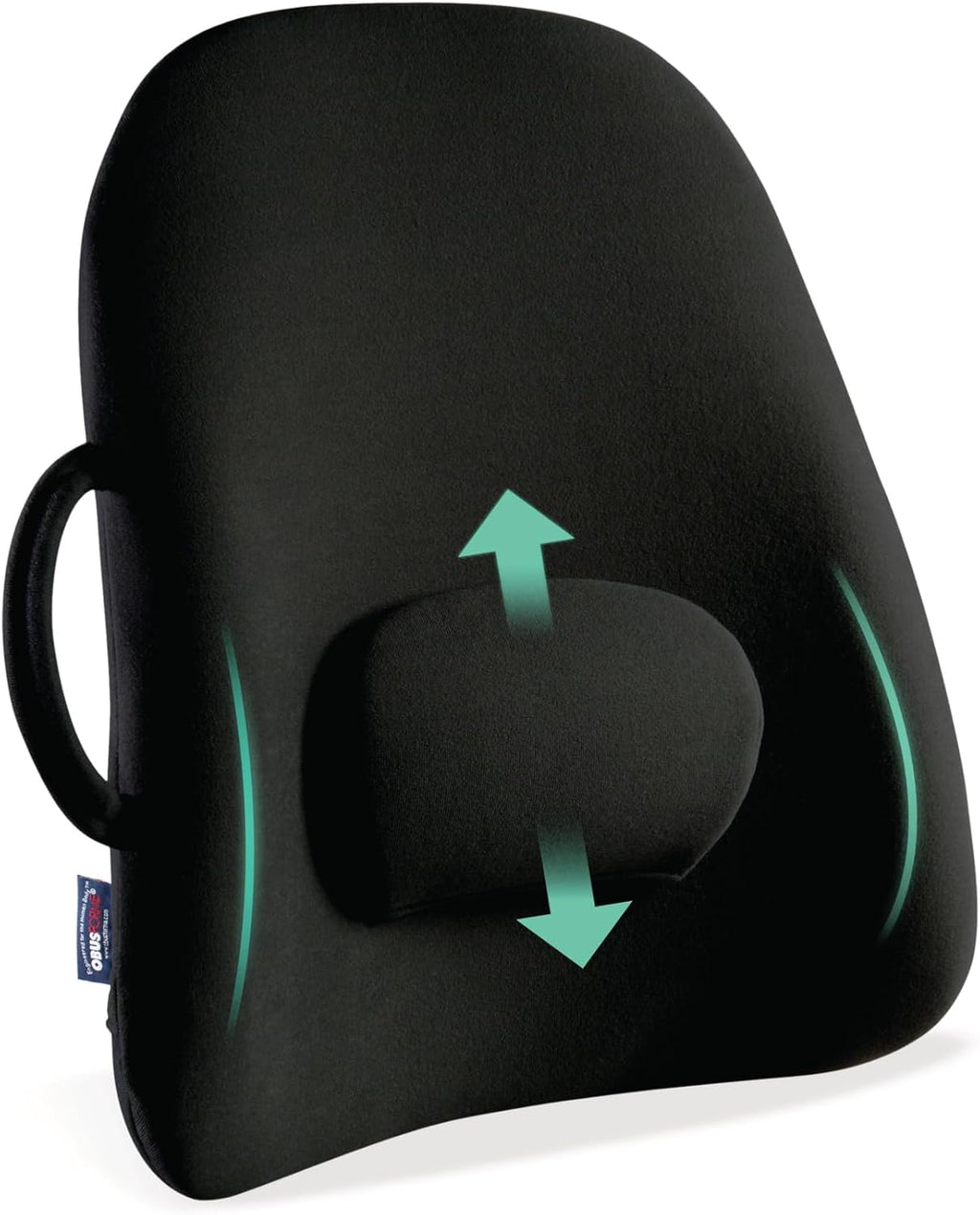 ObusForme Lowback Backrest Support – Lower Back Padded Seat Cushion and Lumbar Support Pillow, Portable Posture Support with Soft and Durable Foam