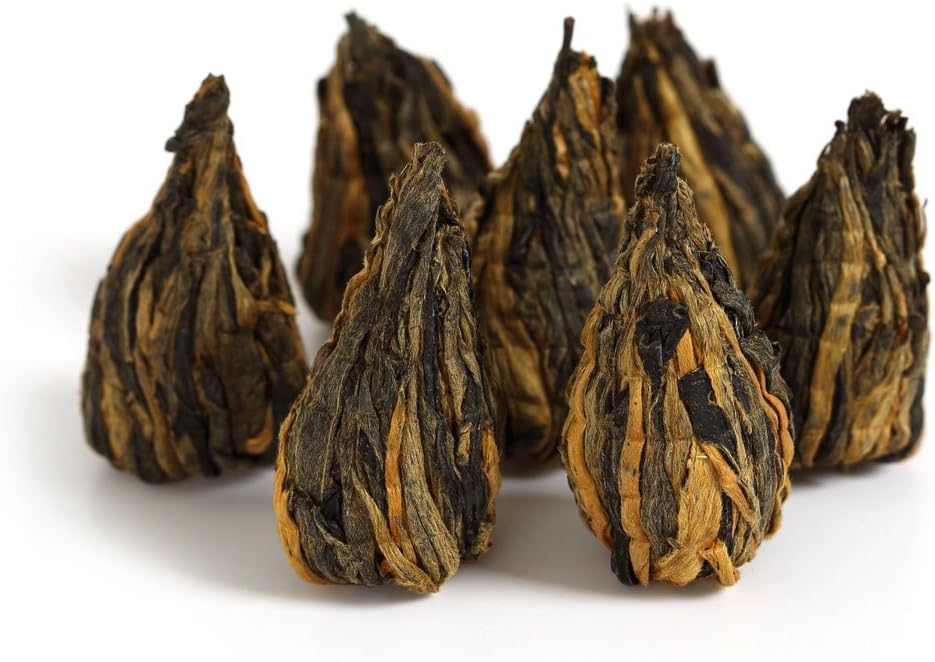 GOARTEA Dianhong Black Tea - 50g / 1.76oz Nonpareil Supreme Grade - Chinese Yunnan Fengqing Dian Hong Tea Loose Leaf - Dianhong Pagoda Shape