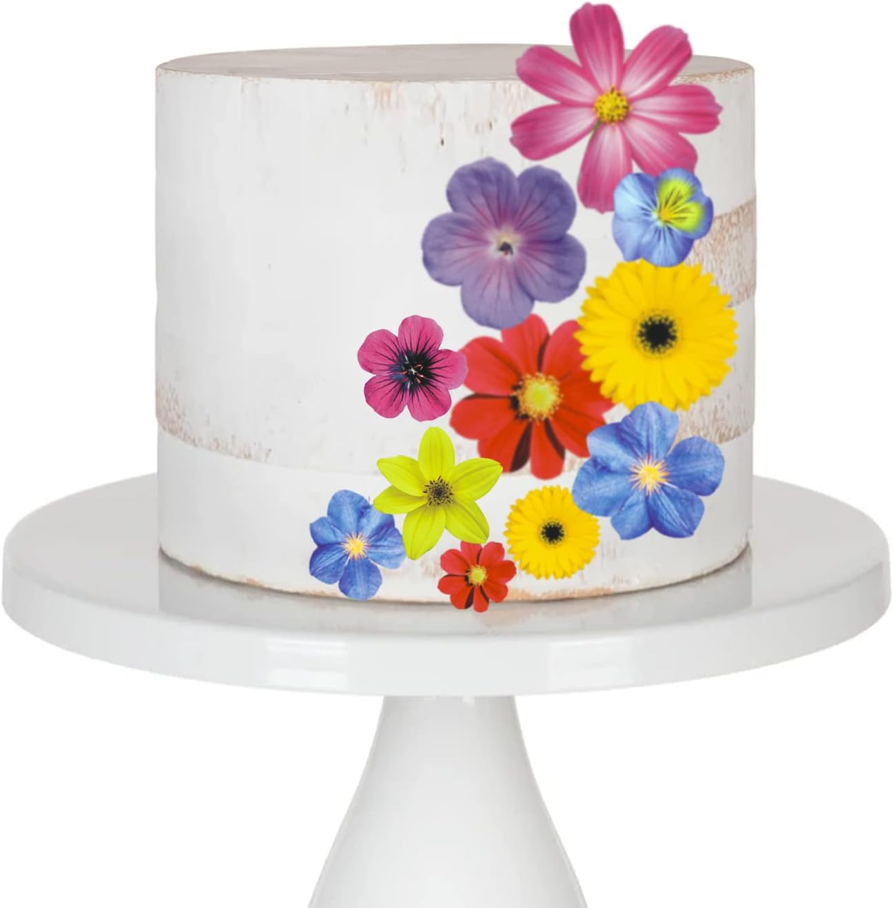 Cake Wafer Flowers Decorations Edible, Edible Cupcake Decorations (72pcs)