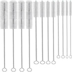 KUTO 12 Pcs Straw Cleaner Brush Kit with Nylon Bristles - Extra Long Pipe Cleaners for Tumbler, Water Bottle, Sippy Cup, Tubes & Hummingbird Feeders - 6 Different Diameters