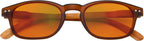 CessBlu Blue Light Blocking Glasses with Orange Tinted Fliter Lens Computer Reading Glasses with Bamboo-Look Temples