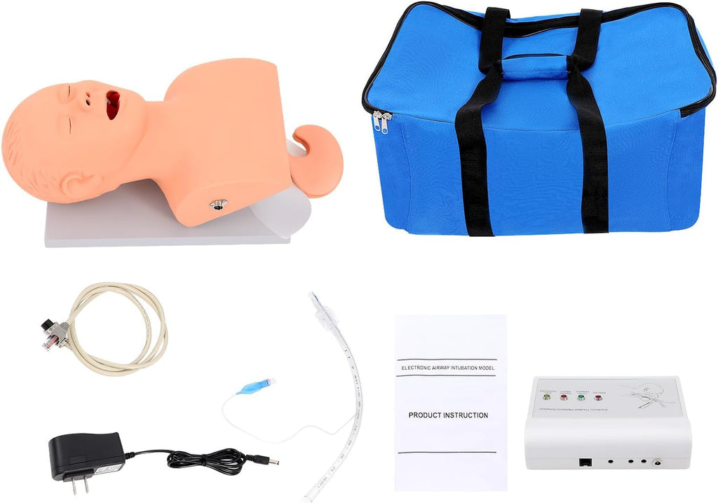 SHZICMY Intubation Manikin Teaching Model, Oral Nasal Intubation Airway Management Trainer, Tracheal Intubation Training Simulator Model for Science Lab Education Training