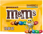 M&M'S Peanut Milk Chocolate, Sharing Size, 10.05 oz Resealable Bag