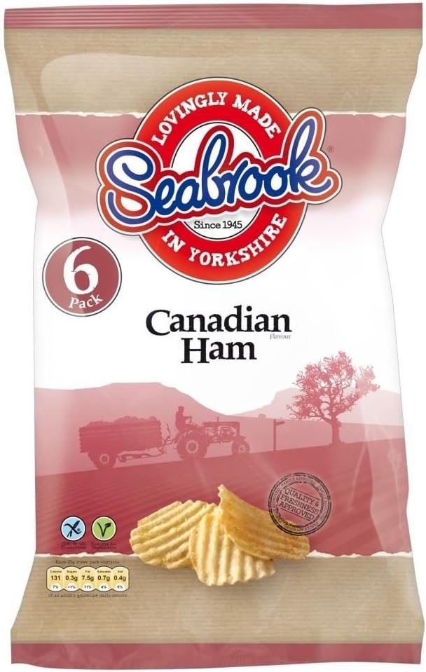 Seabrook Crinkle Cut Canadian Ham 25g x 6 per pack