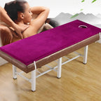 KKCD Beauty Salon Mattress with Removable Cover Massage Table Mattress Protector with Breath Hole Non-Slip Spa Bed Mattress Pad Plush Lash Bed Cushion Only (Without Bed),Purple 3cm,80x190cm