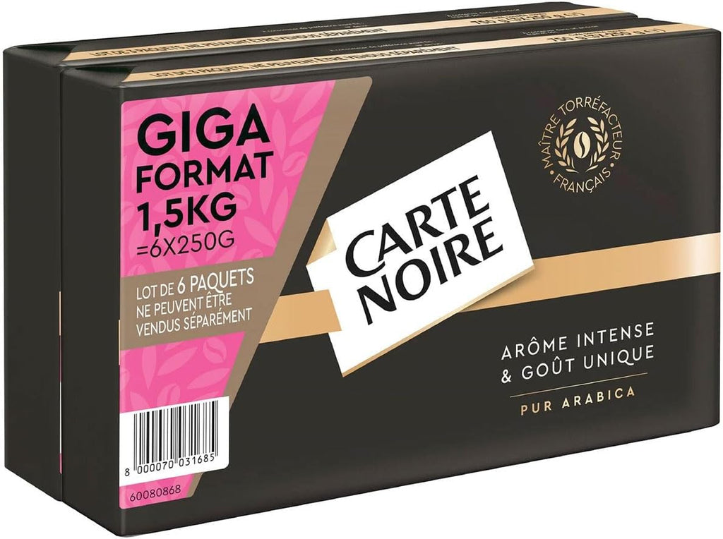 Carte Noire arabica ground coffee 6 x 250 g medium roast