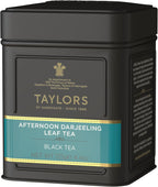 Taylors of Harrogate Afternoon Darjeeling, Black Tea, Loose Leaf, 4.41 Ounce Tin Caddy (Pack of 1), Delicate, Sweet & Floral, Caffeinated, Premium Whole Leaf Tea