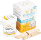 GiGi Brazilian Bikini Wax Microwave Kit - Hard Wax for Sensitive Skin, Face & Body Hair Removal, No Strips Needed, Easy At-Home Waxing Kit