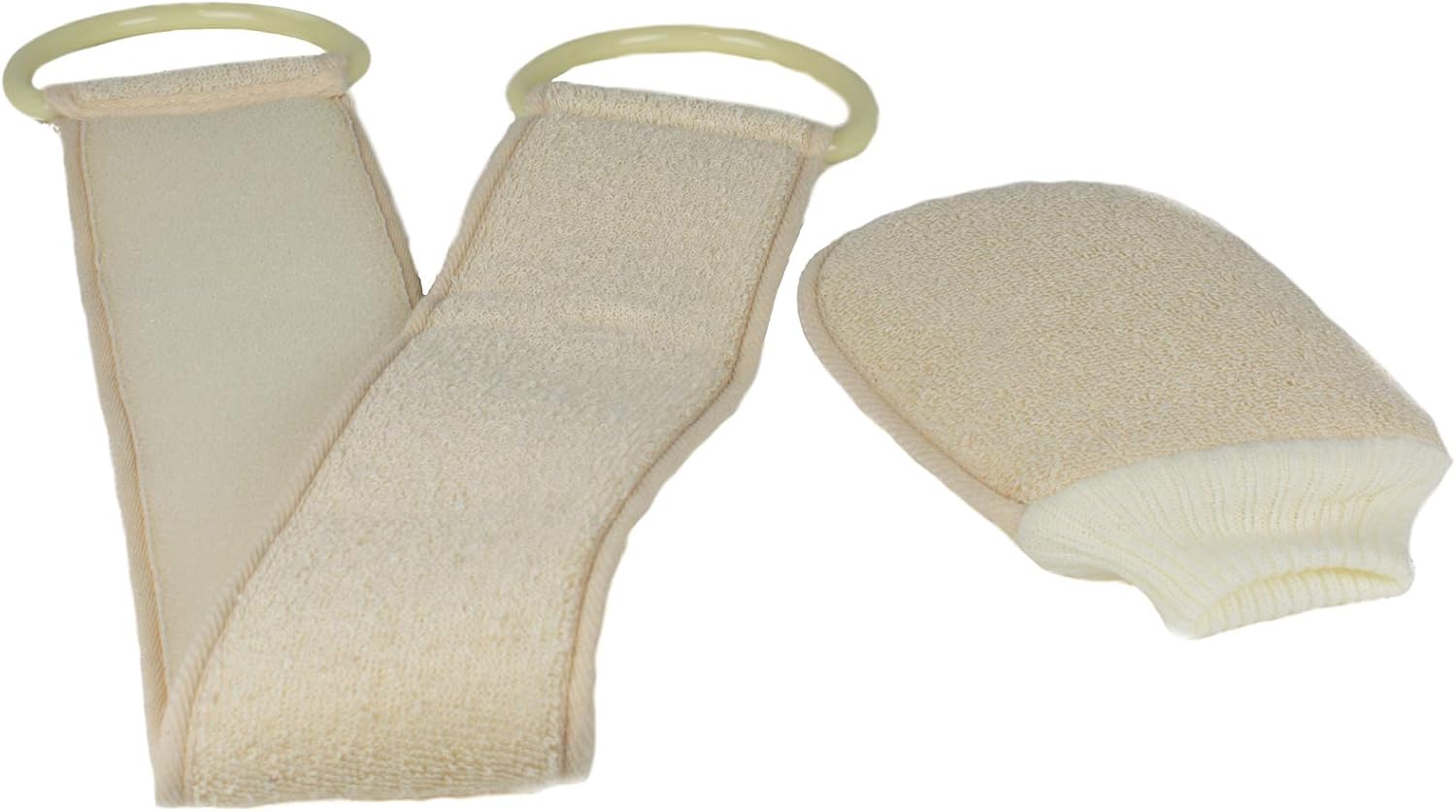 Homecraft Flannel Strap and Wash Mitt, Loofah Back Scrubber, Shower Strap for Eldery, Handicapped, and Disabled Patients, Back Scrubber Shower Aid for Patients with Limited Reach, Personal Hygiene