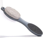 CAREHOOD Foot File Callus Remover - Multi Purpose 4 in 1 Feet Pedicure Tools with Foot Scrubber, Pumice Stone, Foot Rasp and Sand Paper for Home Foot Care (Grey Pedicure Foot File)