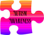 8" Round - Autism Awareness Birthday - Edible Cake/Cupcake Party Topper - D21828