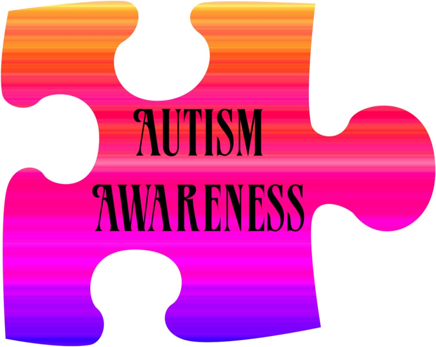 8" Round - Autism Awareness Birthday - Edible Cake/Cupcake Party Topper - D21828