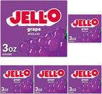Jell-O Grape Gelatin Dessert Mix, 3 oz Box (Pack of 5)