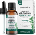 ImunShield Premium Oil of Oregano Drops, Organic Wild Oregano Liquid – High-Potency Carvacrol Profile, Immune & Digestive Support, Vegan, Non-GMO, Gluten-Free – 1 fl oz (30 mL)
