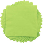 JAM PAPER Small Beverage Napkins - 5 x 5 - Lime Green - 50/Pack
