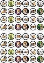 Kittens Edible Cupcake Toppers, Cat Birthday Decorations for Cakes and Cookies Edible Cake Decorations for Cat Birthday Party Fun - Kitty Toppers 48 x 3cm / 1.18 Inch