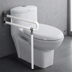 Nisorpa 29.7 INCH Foldable Toilet Grab Bar Flip Up Arm Grab Bars Handrails Grab Bars for Bathroom Toilet Anti Slip Safety Rails for Elderly Pregnant Women Disabled Handicap