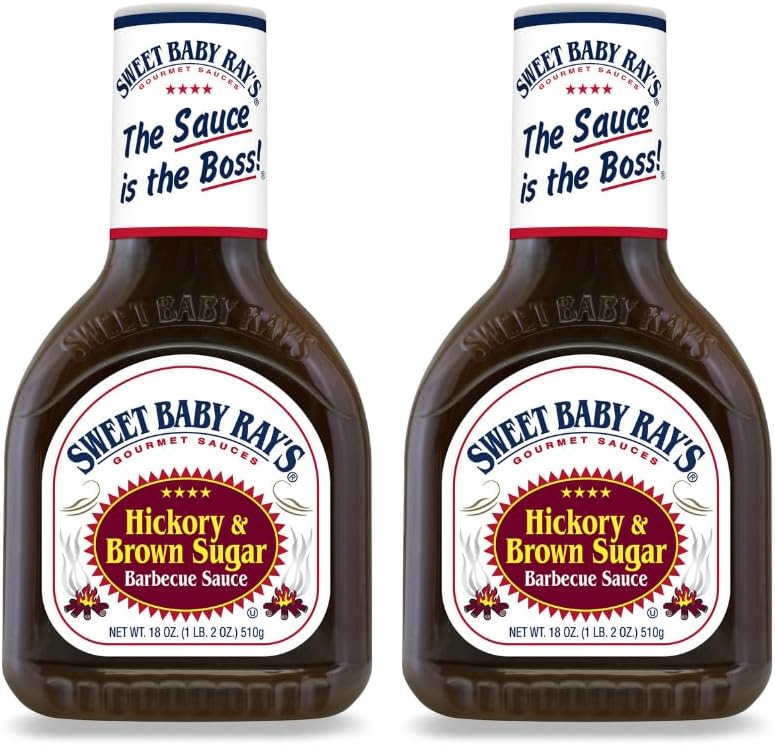 Sweet Baby Ray's Barbecue Sauce - Hickory & Brown Sugar - Net Wt. 18 OZ (510 g) Each - Pack of 2 by Sweet Baby Ray's