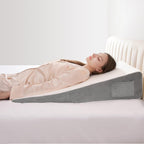 Vekkia 34" Extra-Long Wedge Pillow, Back & Arm Support, Bed Wedge Pillow for Sleeping After Surgery, Acid Reflux, Snoring Relief, Removable Washable Cover & Double Side Pockets, 7.5" Height