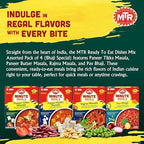 MTR Ready-To-Eat: Desi Special - Assorted Pack of 4 (Paneer Tikka Masala, Paneer Butter Masala, Rajma Masala, Pav Bhaji) - Authentic Indian Food with No Added Preservatives - Suitable for Vegetarians