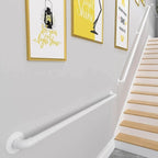 Wall Mounted Handrails Railings, White Bar Counter Foot Rail, Metal Stairs Banister Handrail, Indoors Outdoors Grab Rail, Staircase Railing - Support 200kg (Size : 3.3 FT)