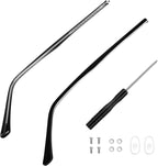 POPETPOP Eyeglass Replacement Arm - 1 Pair Universal Glasses Legs, Fashion Metal Temple
