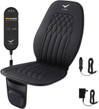 Vehicle Seat Air Massage Cover. Tailored for Long-Distance Drivers for Long commutes. 11 Air Cells Dynamic Work for Back & Hip. Relax Muscles While Driving, Slim Comfy Design (Black)