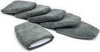 Autofiber [Finger Applicator] Microfiber Fingertip Mitt Applicator (5 in. x 4 in.) 6 Pack (Gray)