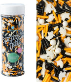 Sweets Indeed Natural Dye Free Halloween Sprinkles, Edible Sprinkle Mix, Perfect for Cake Decorations, Baking, Ice Cream, Cookies, Cupcake Topper (Natural Halloween Mix)