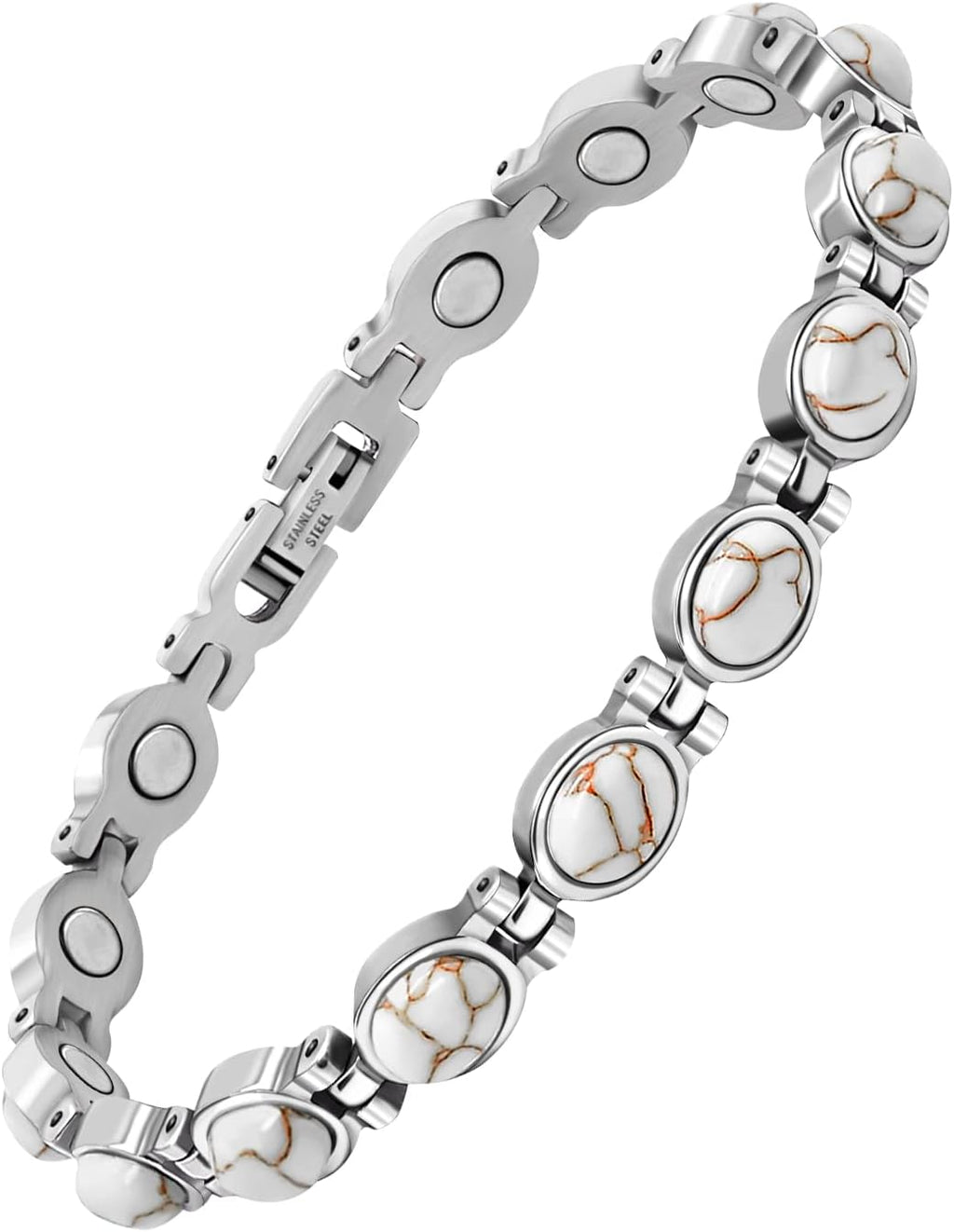 JEROOT Ultra Strength Magnetic Bracelet for Women | 3500-6000 Gauss Neodymium Magnets | Magnetic Therapy Jewelry with Adjustable Tool & Gift Packaging