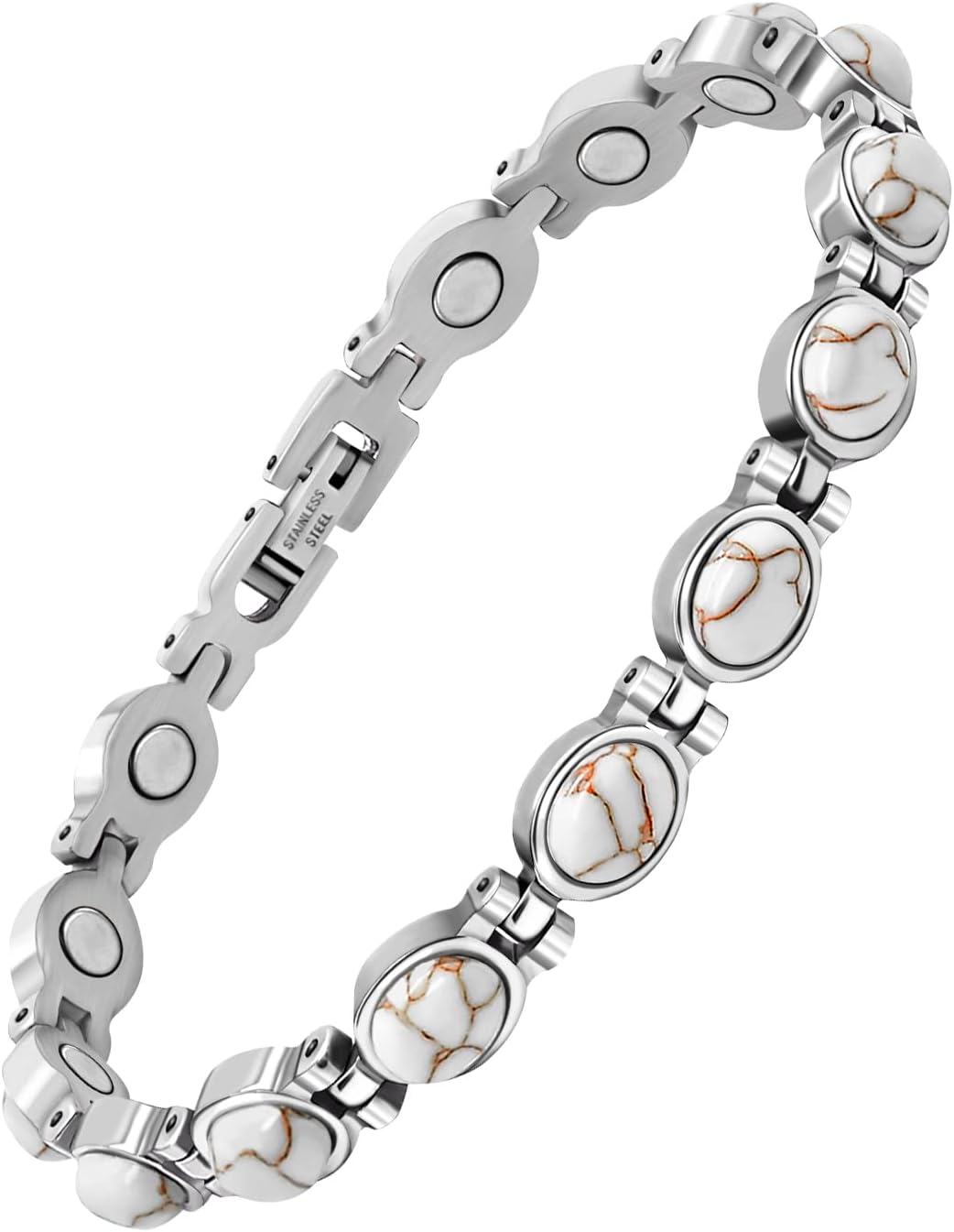 JEROOT Ultra Strength Magnetic Bracelet for Women | 3500-6000 Gauss Neodymium Magnets | Magnetic Therapy Jewelry with Adjustable Tool & Gift Packaging