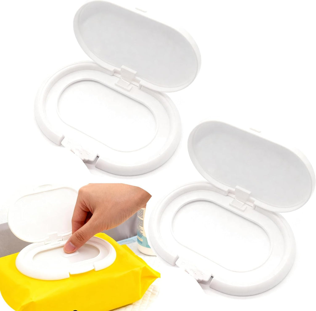 2 Pcs Reusable Wipes Lid – Fits Non Flip Top Wipes Refill