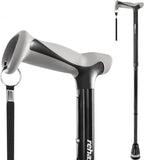 Rehaescort Walking Cane, Folding, Adjustable, Lightweight, Walking Canes for Men & Women, Soft Ergonomic Handle, Heavy Duty All Terrain Tip, Walking Sticks for Seniors & Adults with Travel Bag
