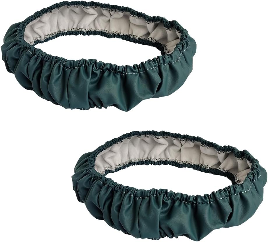 1 Pair Wheelchair Tyre Covers for Wheelchair Wheels 24’’, to Protect Floors Carpets ，Non-Slip Wear-Resistant Hand Push Protective Cover(Green)
