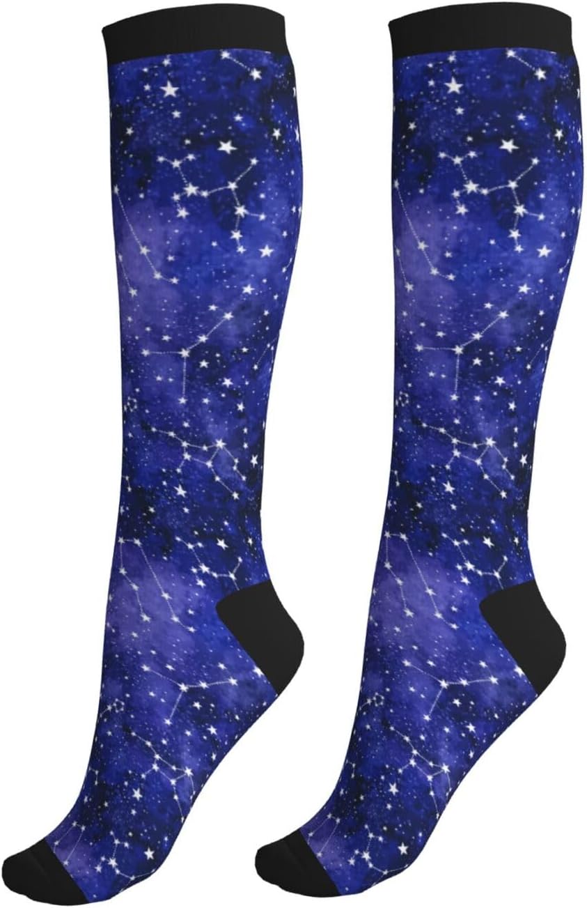 Camo Print Compression Socks Calf Knee High Support Socks Novelty For Women Men Nurse Athletic Running Hiking Travel