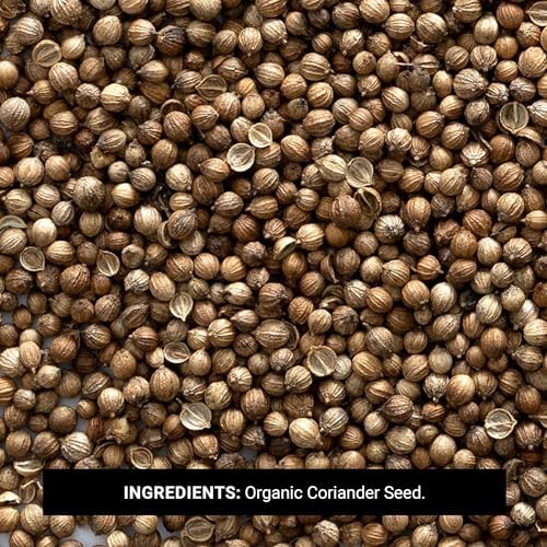 Frontier Co-op Organic Whole Coriander Seed, Certified Organic, Kosher, Bulk Spice | 16 Ounce (Pack of 1)