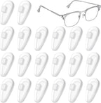 Nogeqi 10 Pairs Eye Glasses Nose Pads Non Slip, Screw-in Eyeglass Nose Pads Non Slip, Soft Silicone Noses Piece for Eyeglasses, Most Glasses & Sunglasses, Anti-Slip & Easy Install