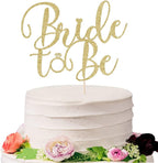 Glitter Bride to Be Cake Topper - Bridal Shower Cake Topper,for Wedding Shower;Engagement;Bachelorette;Hen Party Decorations (golden)