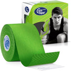 CureTape Sports | Kinesiology Tape for Muscle & Joint Pain | Elastic Therapeutic Tape | Waterproof Athletic Tape | Medical K Tape | 30% Stronger Adhesion | Lime | 2inx16ft | (Pack of 1)