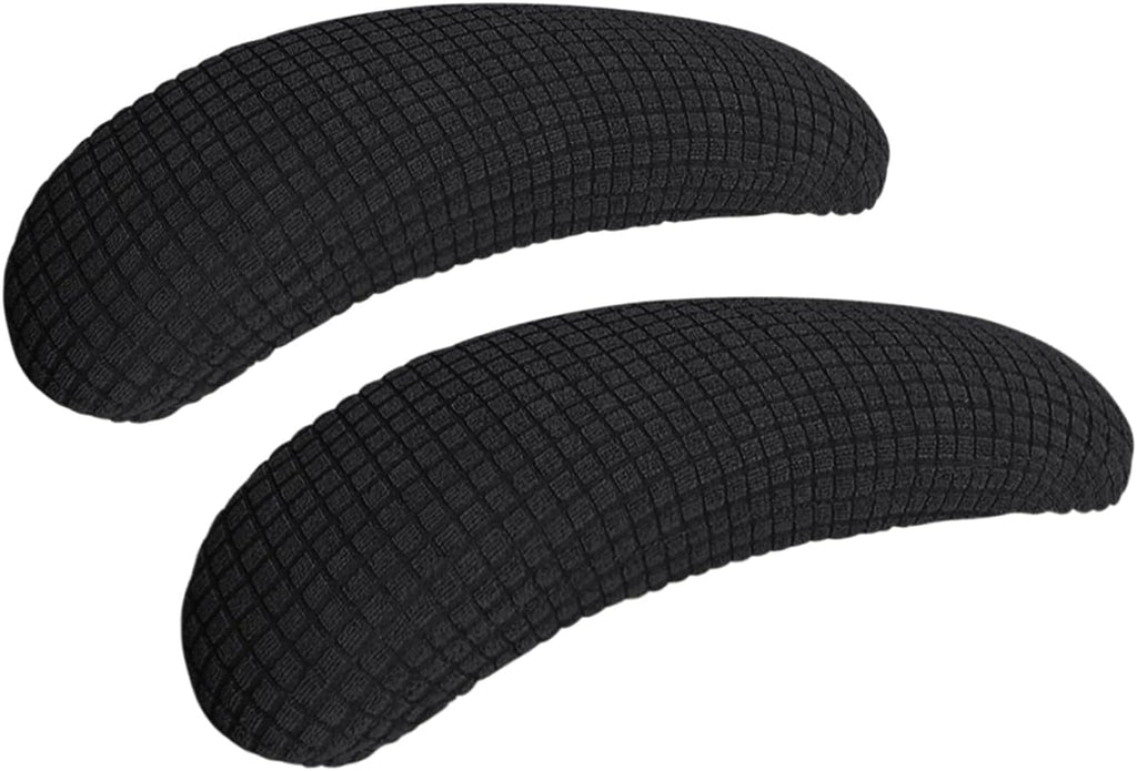 FORCHEER Office Chair Armrest Covers Stretchable Water Resistant Jacquard Elastic Band Short Computer Chair Arm Covers for Desk Chairs 8-13inch Washable 2 Pieces-Black