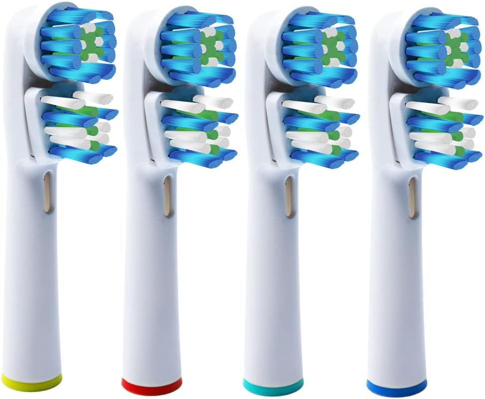 Replacement Brush Heads for Braun Oral-B Dual Clean Electric Toothbrush - Pack of 4
