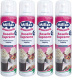 Millac Roselle Supreme Slightly Sweetened Cream Confectionery Topping 500g (4 Pack)
