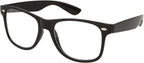 MODA Retro Nerd Geek Oversized Black Framed Spring Temple Clear Lens Eye Glasses