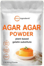Agar Agar Powder, 1lb (16oz) | Planted-Based Source from Red Algae | Unflavored Thickening Agent for Cooking & Baking | Vegan Substitute for Beef Gelatin | Non-GMO, Vegan Friendly