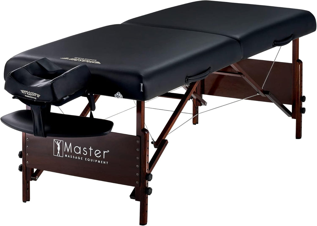 Master Massage Del Ray Pro 30" Portable Massage Table, 750lbs Capacity, Black