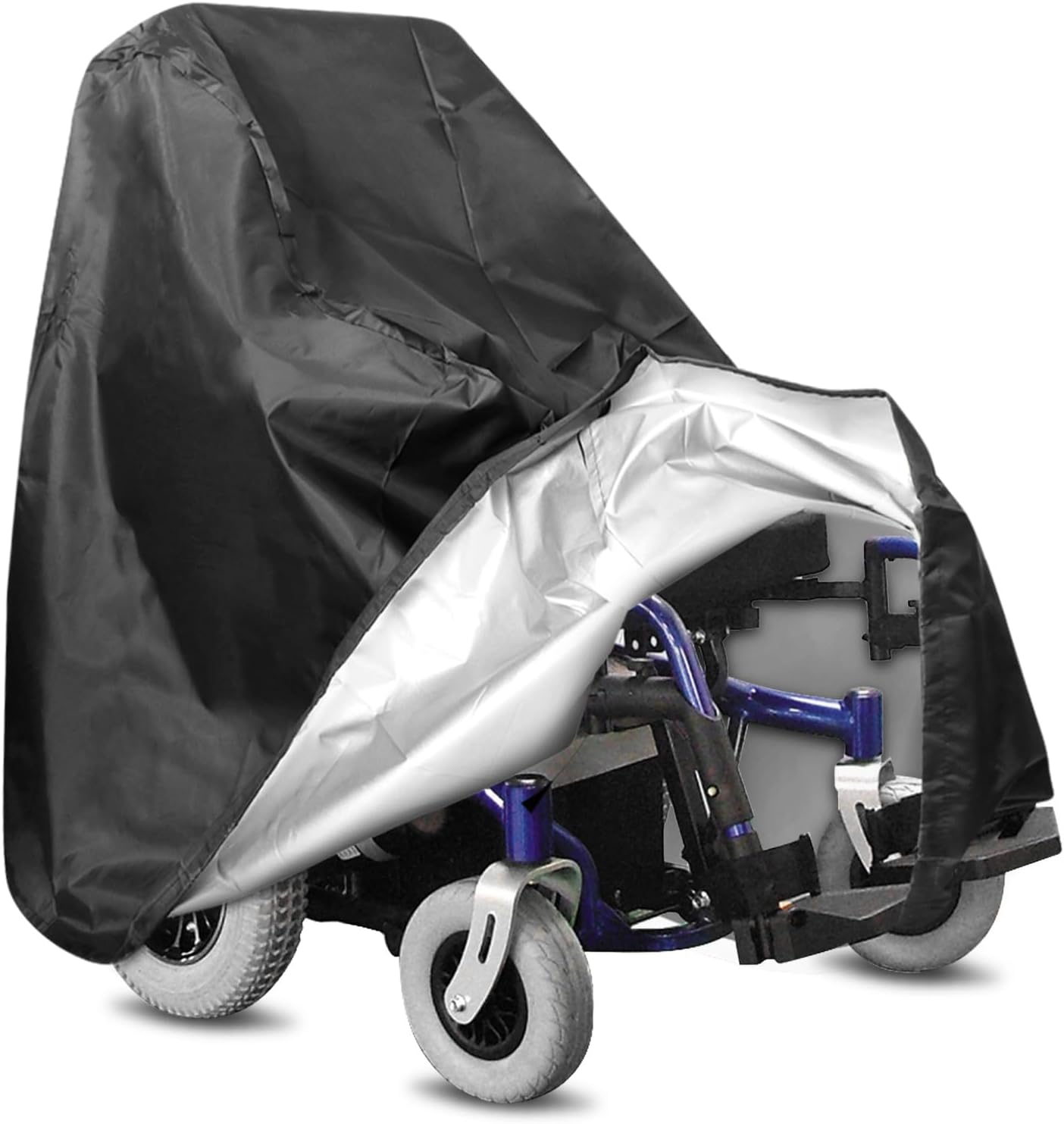 Wheelchair Cover, Mobility Scooter Storage Cover, Electric Wheelchair Cover, Wheelchair Cover for Storage, Waterproof Mobility Scooter Cover, Waterproof & Dustproof Cover (Black)