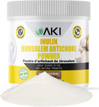 AKI Inulin Jerusalem Artichoke Powder (6oz/170g) Good in Fiber & Prebiotic, Ideal for Coffee, Smoothies, Juice & Other Meals - Vegan, Gluten-Free (Pack of 1)