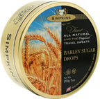 Simpkins Traditional English Barley Sugar Drops - Old-Fashioned Candy in Travel Tins - Dairy-Free Sweets and Nut Free Hard Candy - Travel Sweets 200 g