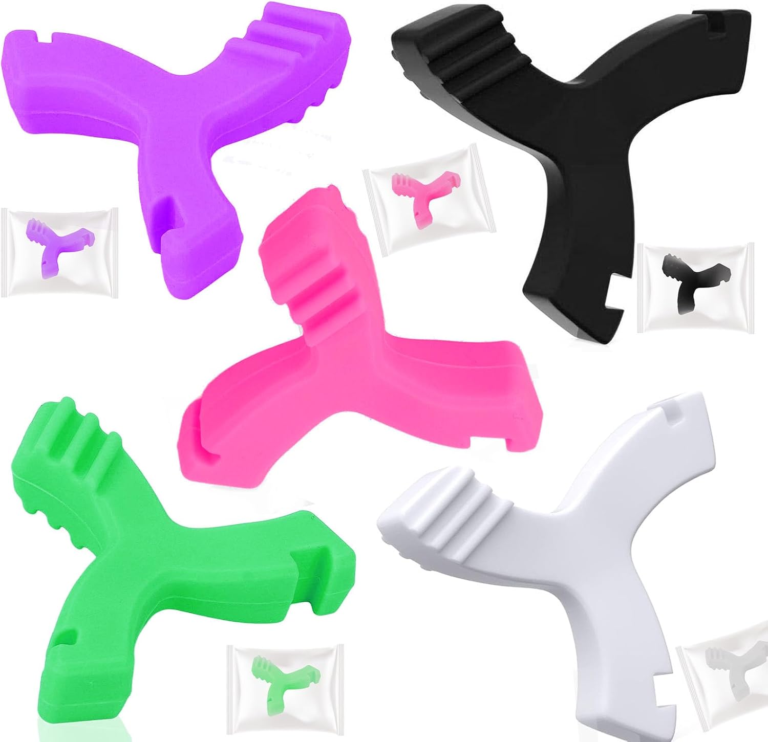 LA MIERE Aligner 5Pieces Food Grade Silicone Y Shaped Orthodontics Chewies, Mix