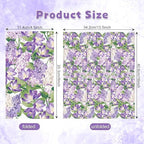 40Pcs Lilac Guest Napkins, Purple Floral Disposable Paper Napkins with Violet Bellflowers & Lilac Blossom Patterns, 4.5x8 Inch for Wedding, Bridal Shower, Afternoon Tea, Bathroom, Garden Party